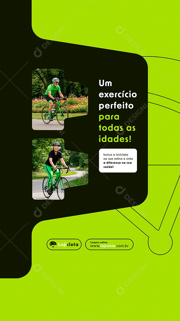 Post Story Loja de Bicicleta Social Media PSD Editável