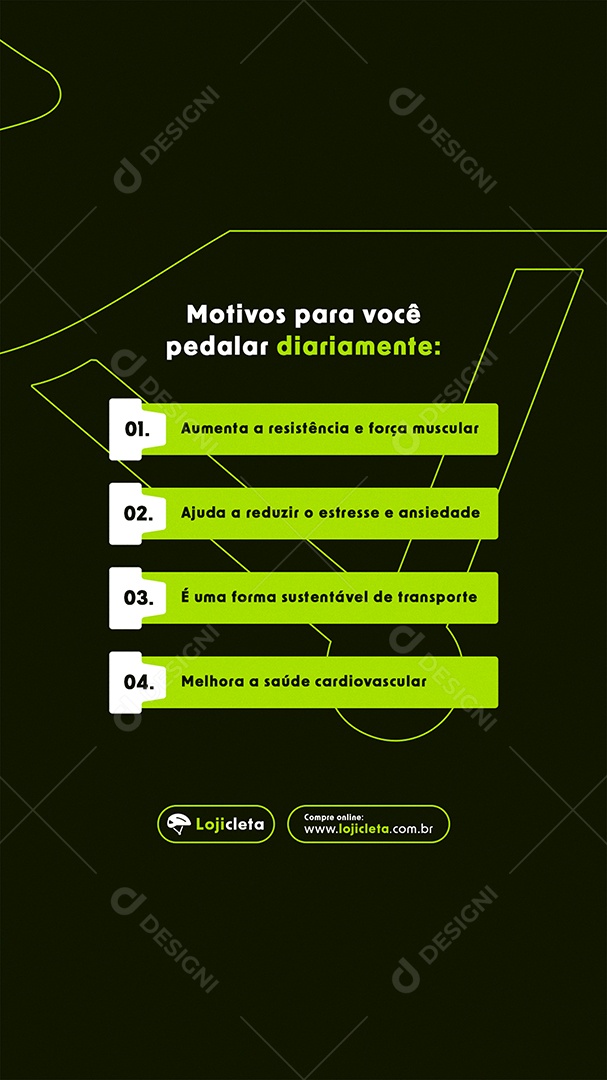 Post Story Loja de Bicicleta Social Media PSD Editável