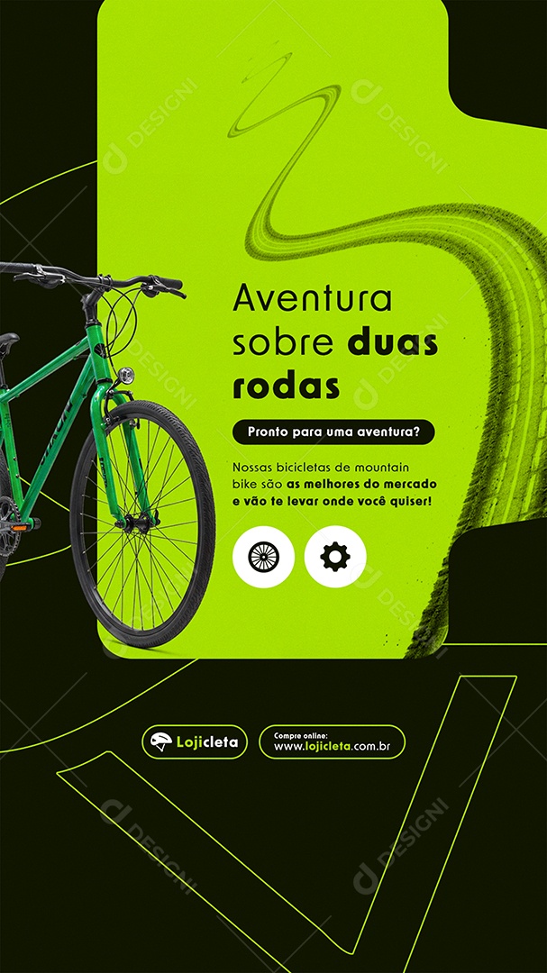 Post Story Loja de Bicicleta Social Media PSD Editável