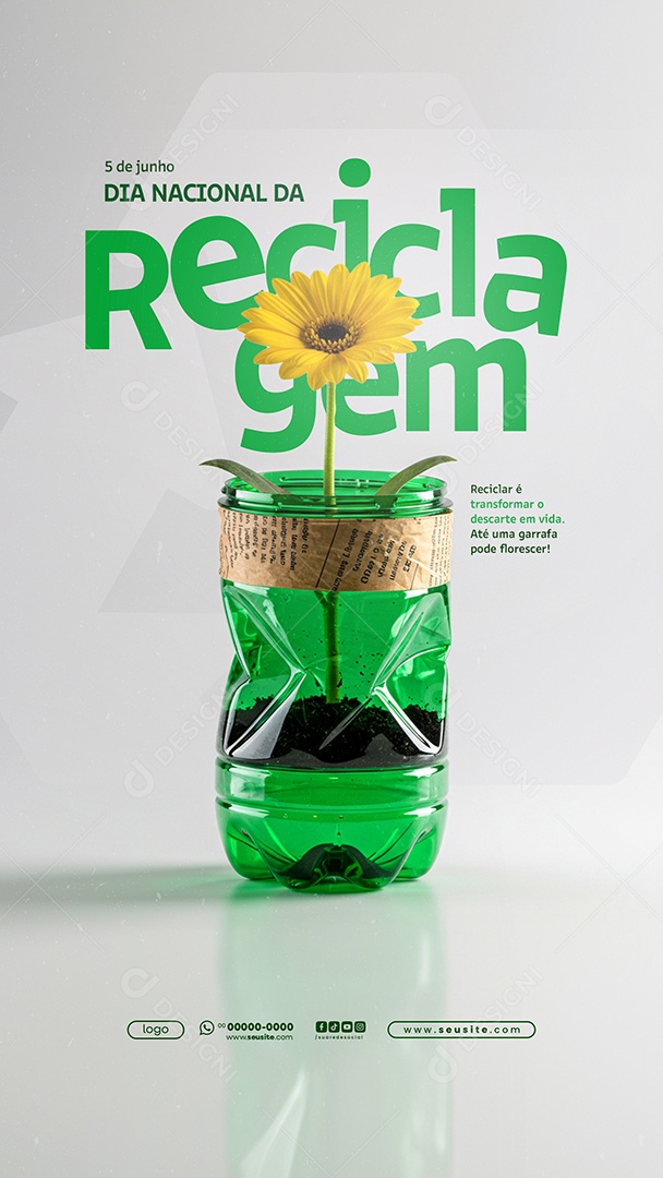 Story Dia Nacional da Reciclagem 05 de Junho Social Media PSD Editável