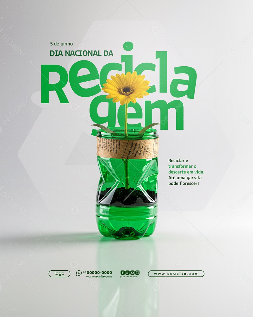 Dia Nacional da Reciclagem 05 de Junho Social Media PSD Editável