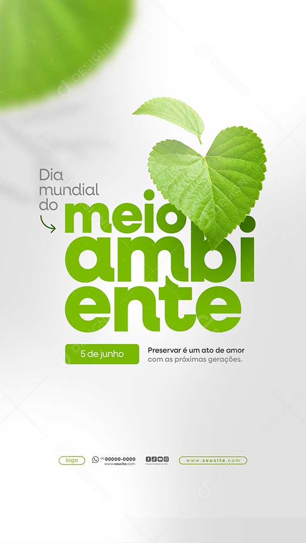 Story Dia Mundial do Meio Ambiente 05 de Junho Social Media PSD Editável