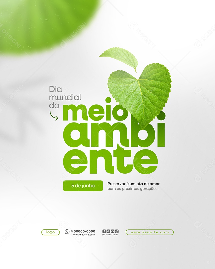 Dia Mundial do Meio Ambiente 05 de Junho Social Media PSD Editável