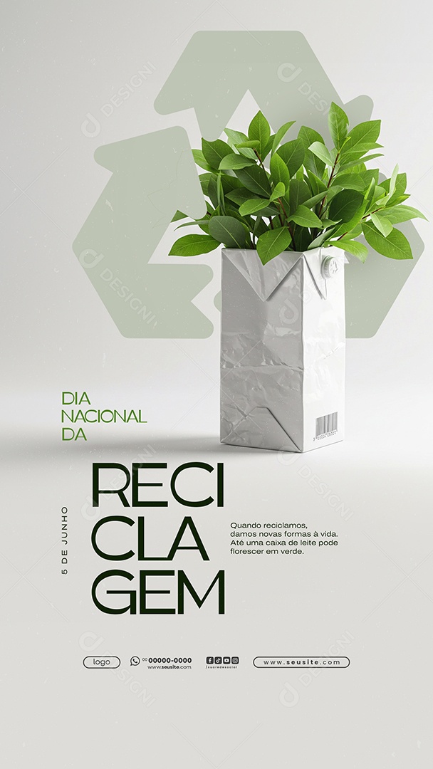 Story Dia Nacional da Reciclagem 05 de Junho Social Media PSD Editável