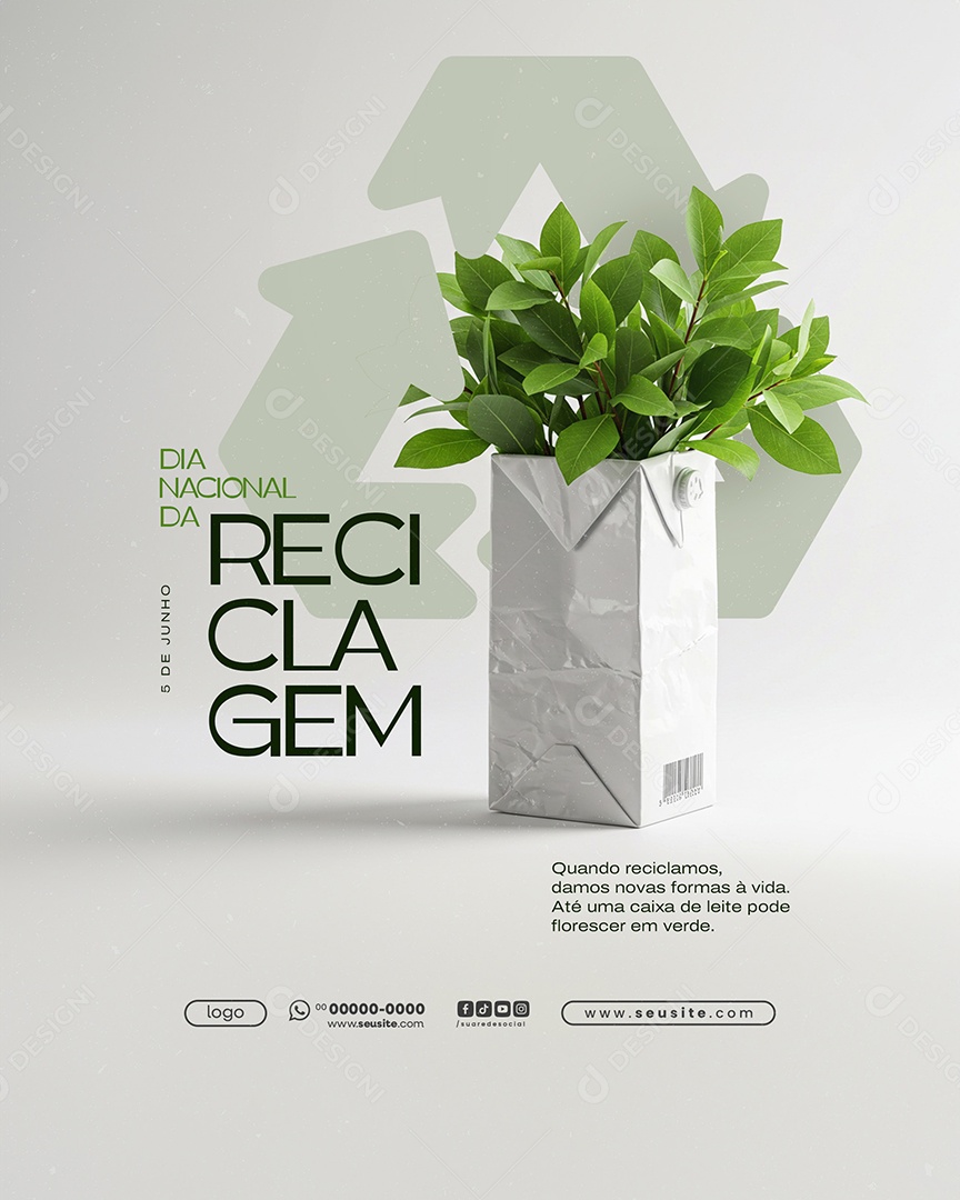 Dia Nacional da Reciclagem 05 de Junho Social Media PSD Editável