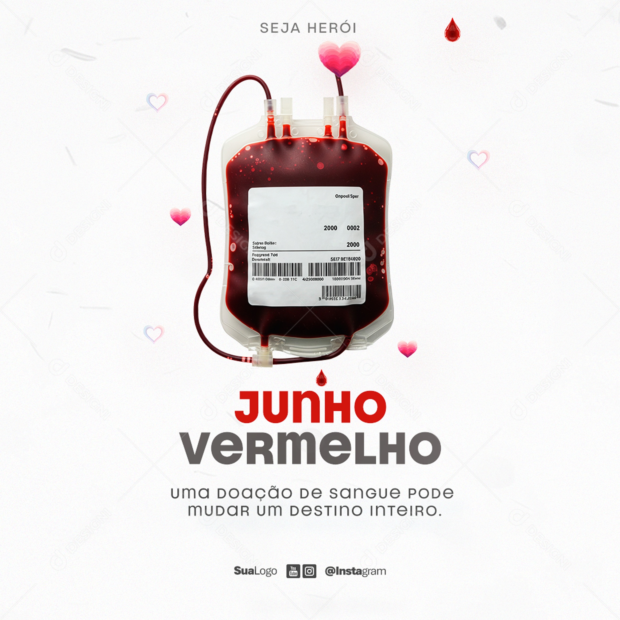 Junho Vermelho Junho Vermelho Social Media PSD Editável