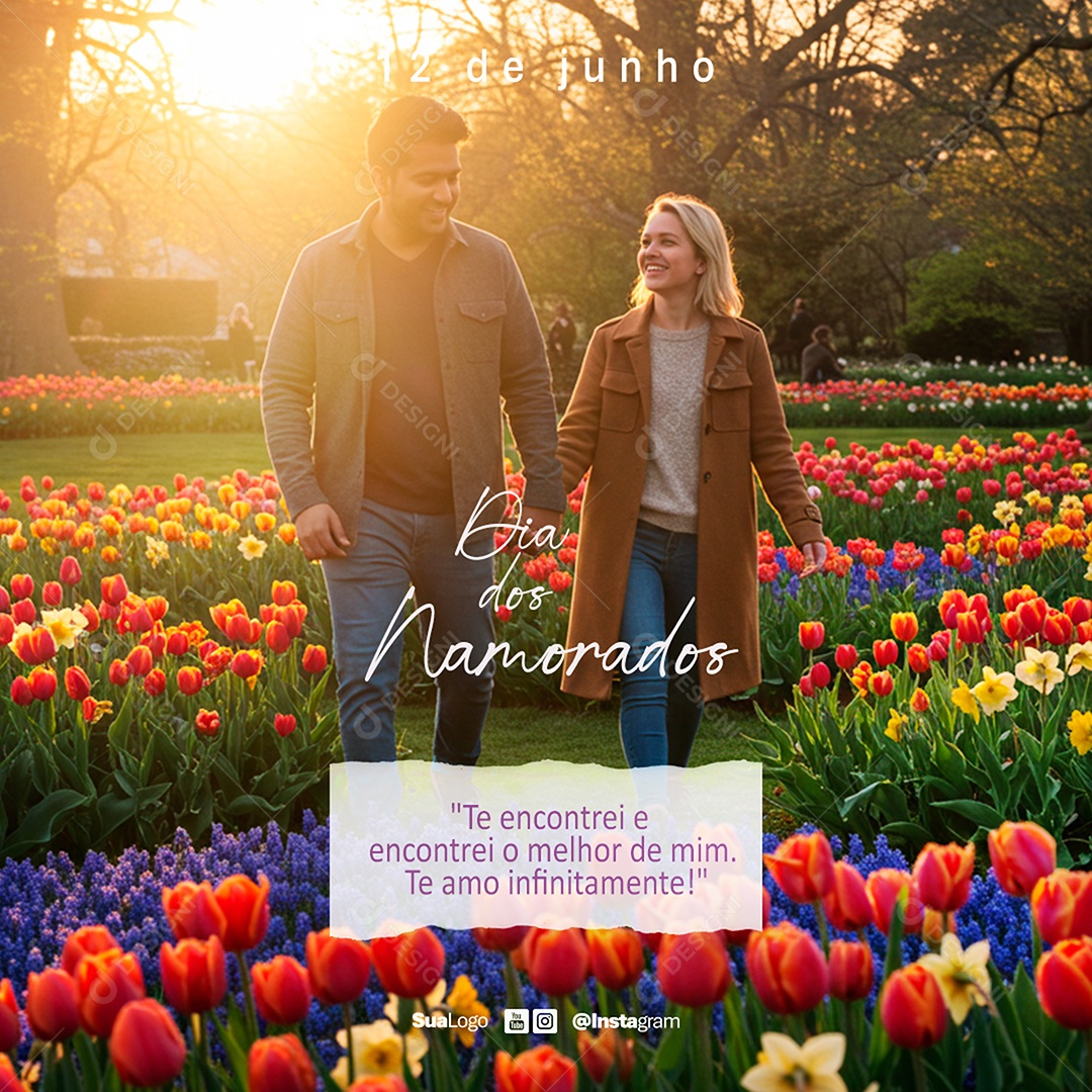 Dia dos Namorados 12 de Junho Social Media PSD Editável