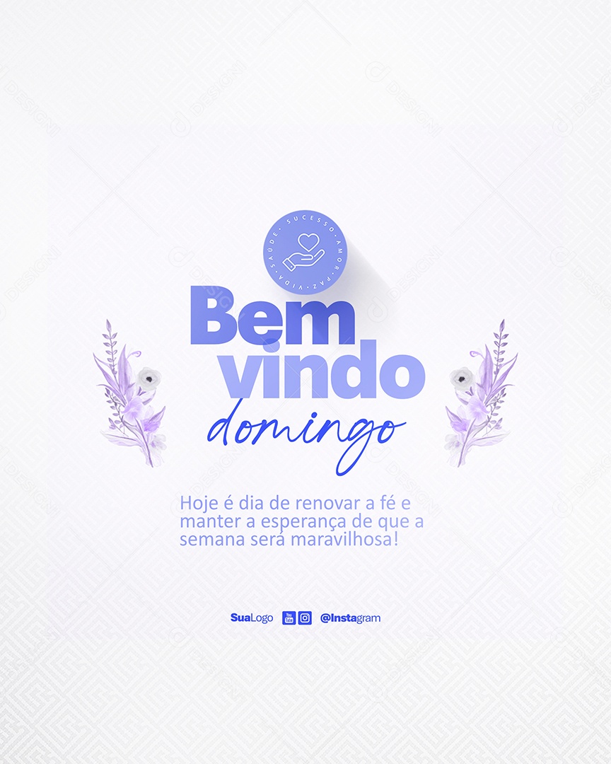 Bem Vindo Domingo Social Media PSD Editável