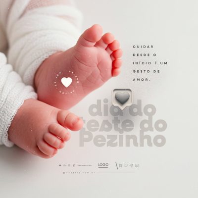 Dia do Teste do Pezinho 06 de Junho Social Media PSD Editável