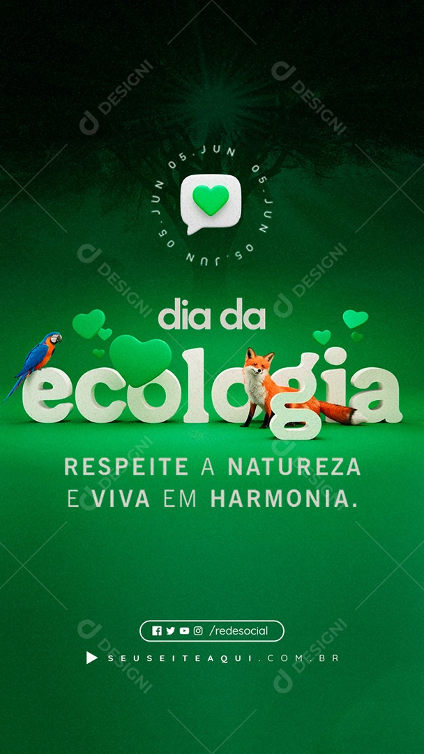 Story Feliz Dia da Ecologia 05 de Junho Social Media PSD Editável
