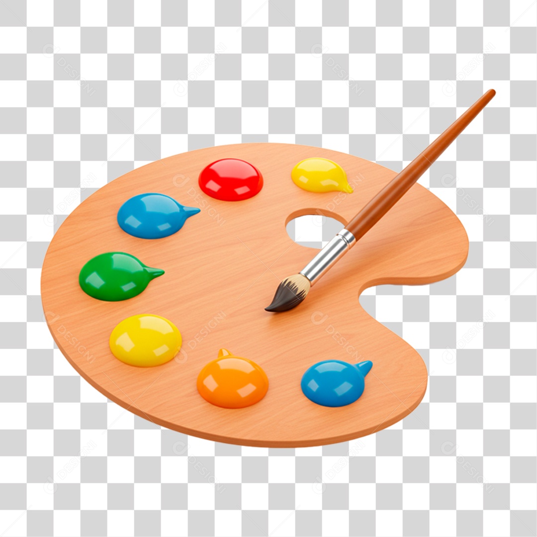 Paleta Pintura PNG Transparente
