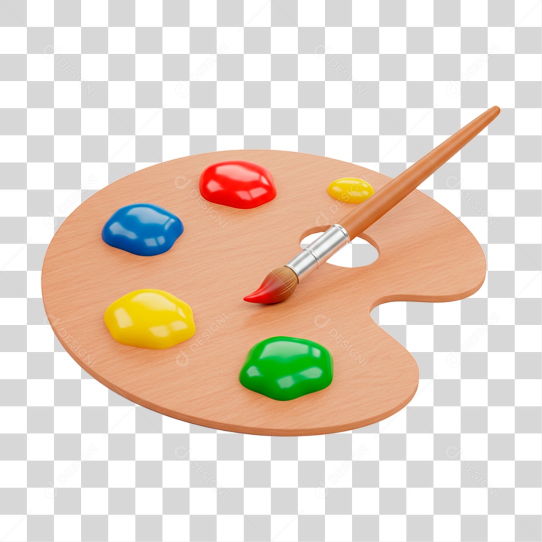 Paleta Pintura PNG Transparente