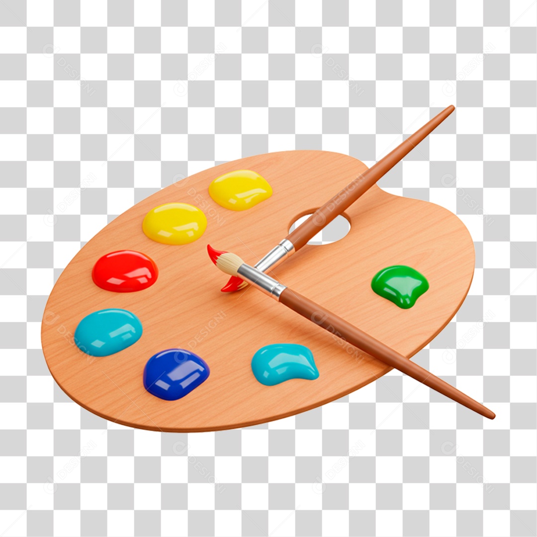 Paleta Pintura PNG Transparente