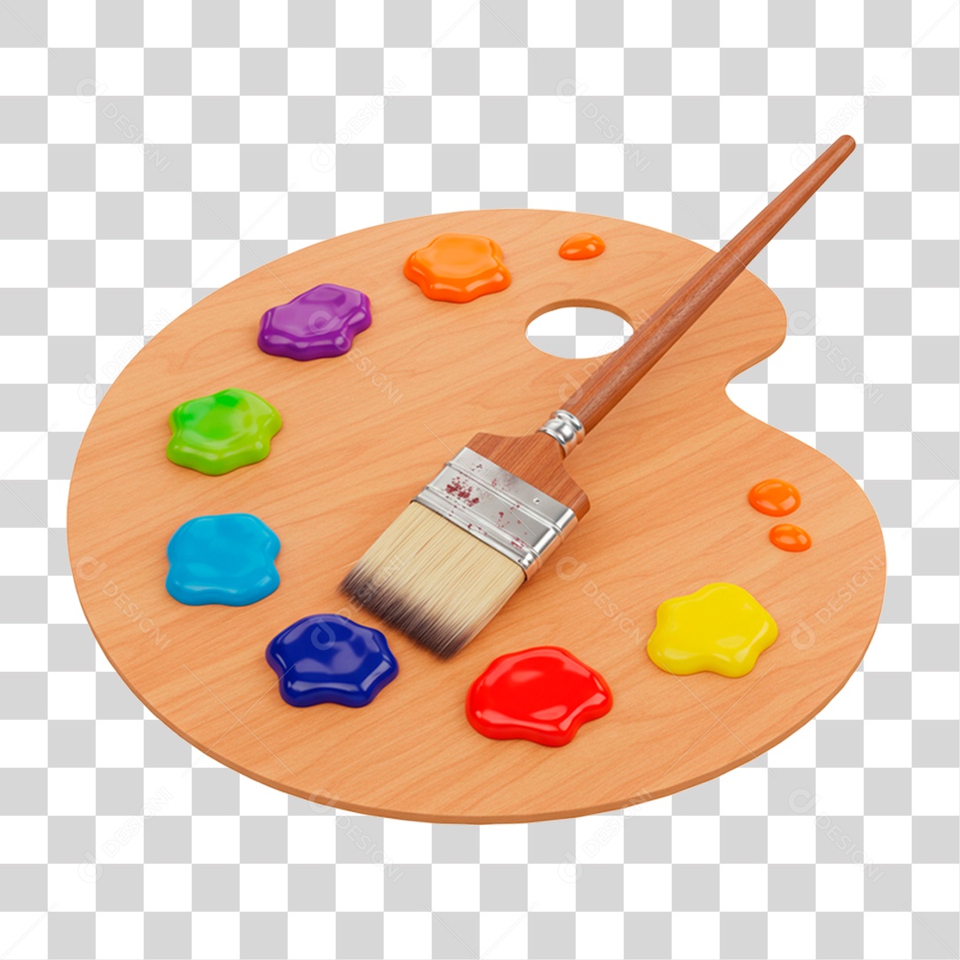 Paleta Pintura PNG Transparente