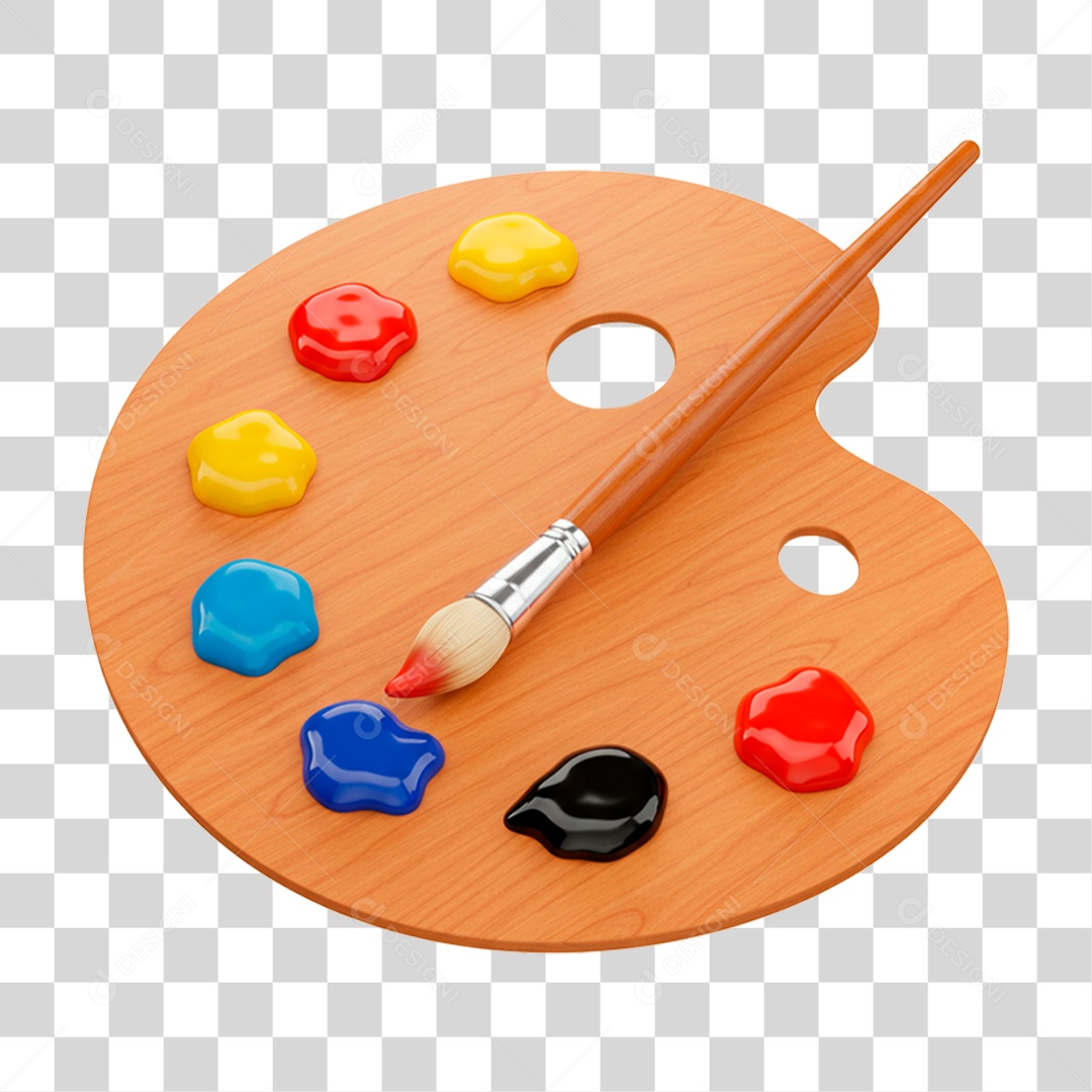 Paleta Pintura PNG Transparente