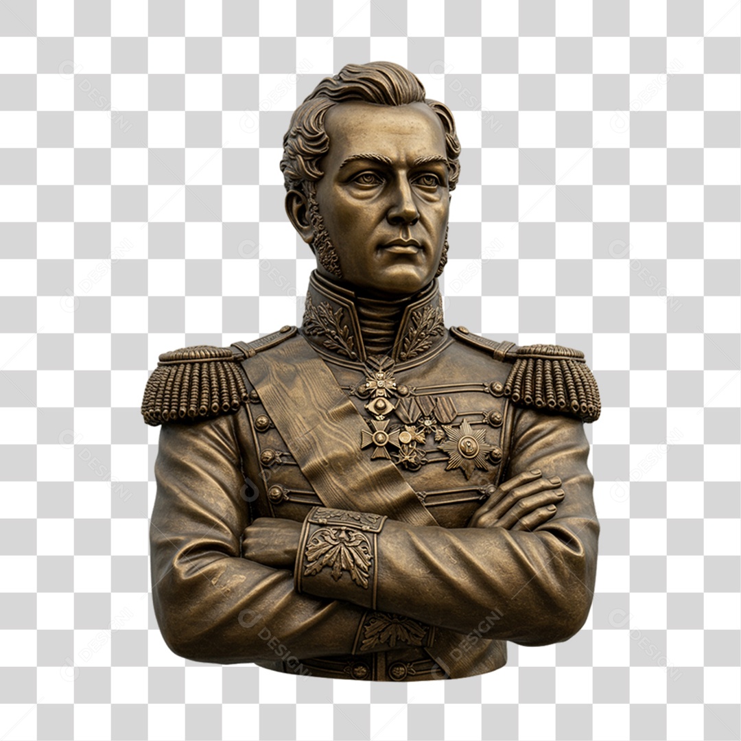 Elemento 3D Estátua Dom Pedro 7 de Setembro PNG Transparente