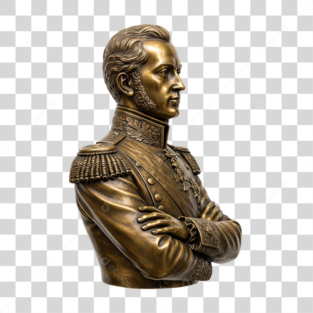 Elemento 3D Estátua Dom Pedro 7 de Setembro PNG Transparente