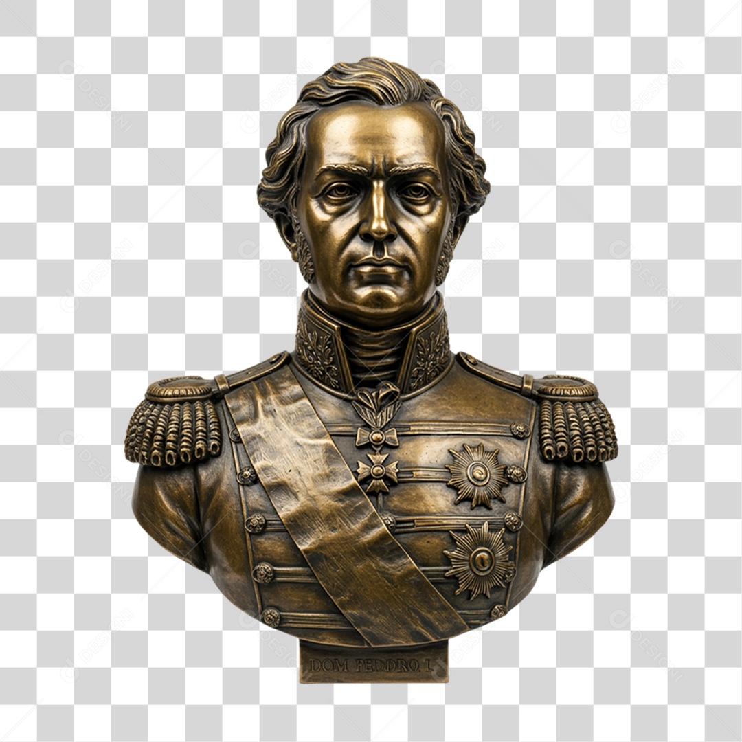 Elemento 3D Estátua Dom Pedro 7 de Setembro PNG Transparente