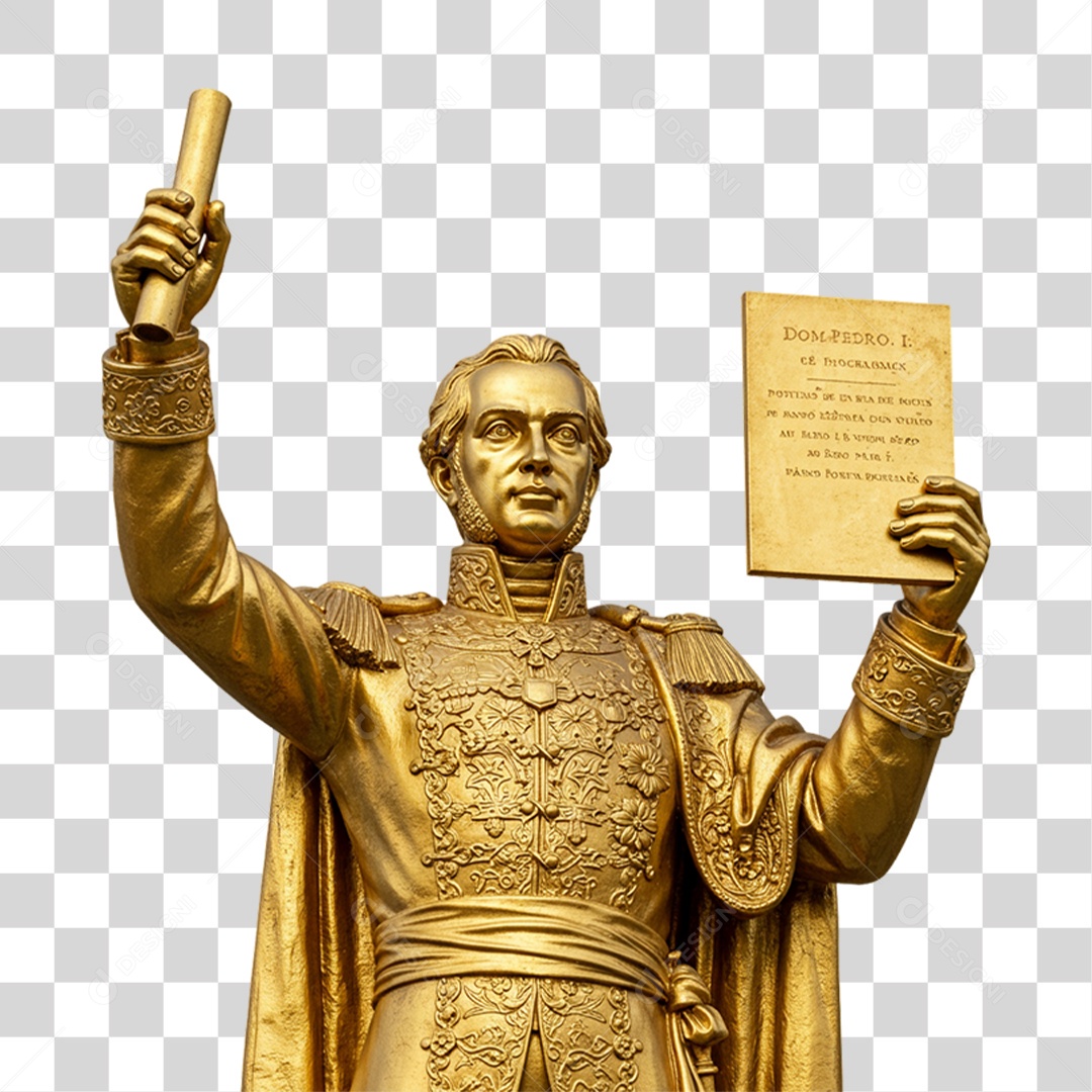 Elemento 3D Estátua Dom Pedro 7 de Setembro PNG Transparente