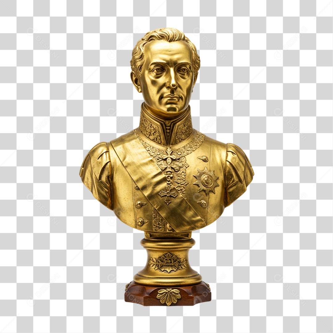 Elemento 3D Estátua Dom Pedro 7 de Setembro PNG Transparente