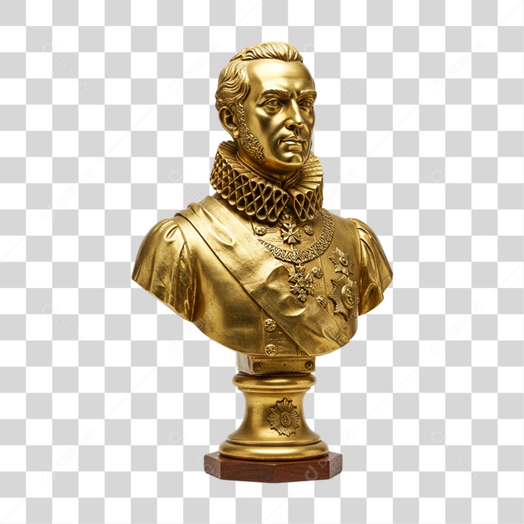 Elemento 3D Estátua Dom Pedro 7 de Setembro PNG Transparente