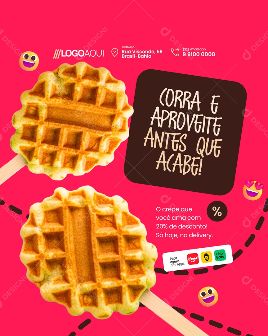 Crepe Corra e Aproveite Antes Que Acabe Social Media PSD Editável