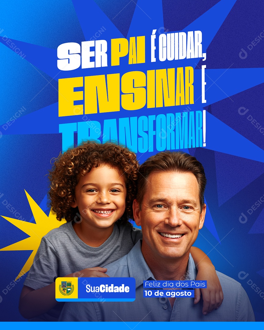 Prefeitura Feliz Dia dos Pais 10 de Agosto Social Media PSD Editável