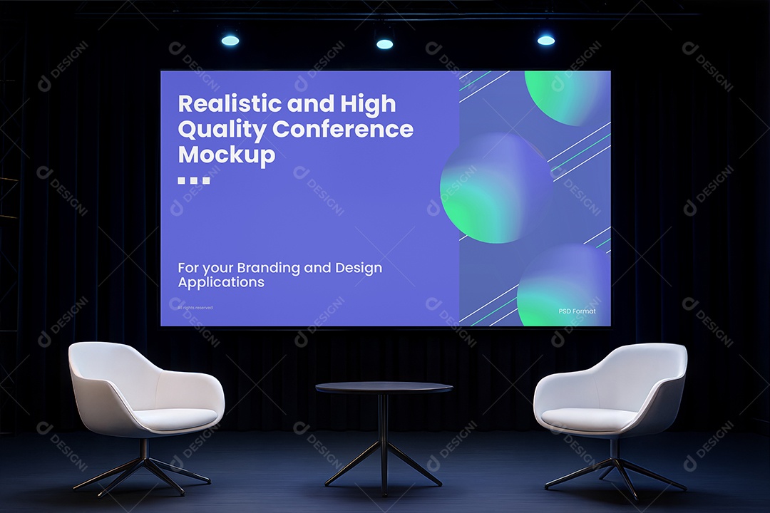 Espaço de Conferência PSD Editável Mockup