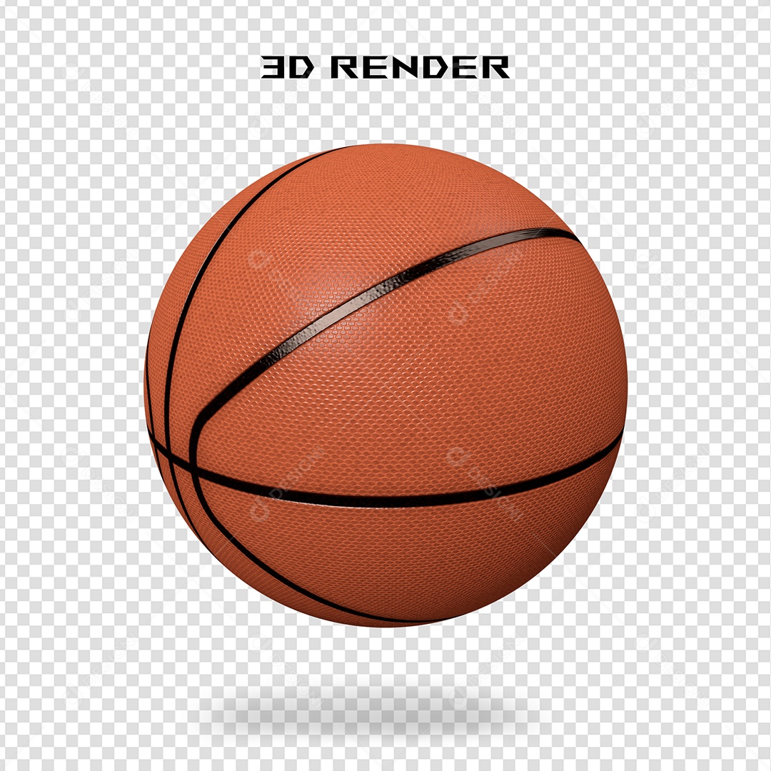 Elemento 3D Bola de Basquete Para Composição PSD