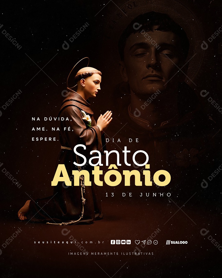 Dia de Santo Antônio 13 de Junho Social Media PSD Editável