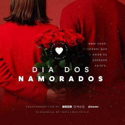 Dia dos Namorados 12 de Junho Social Media PSD Editável
