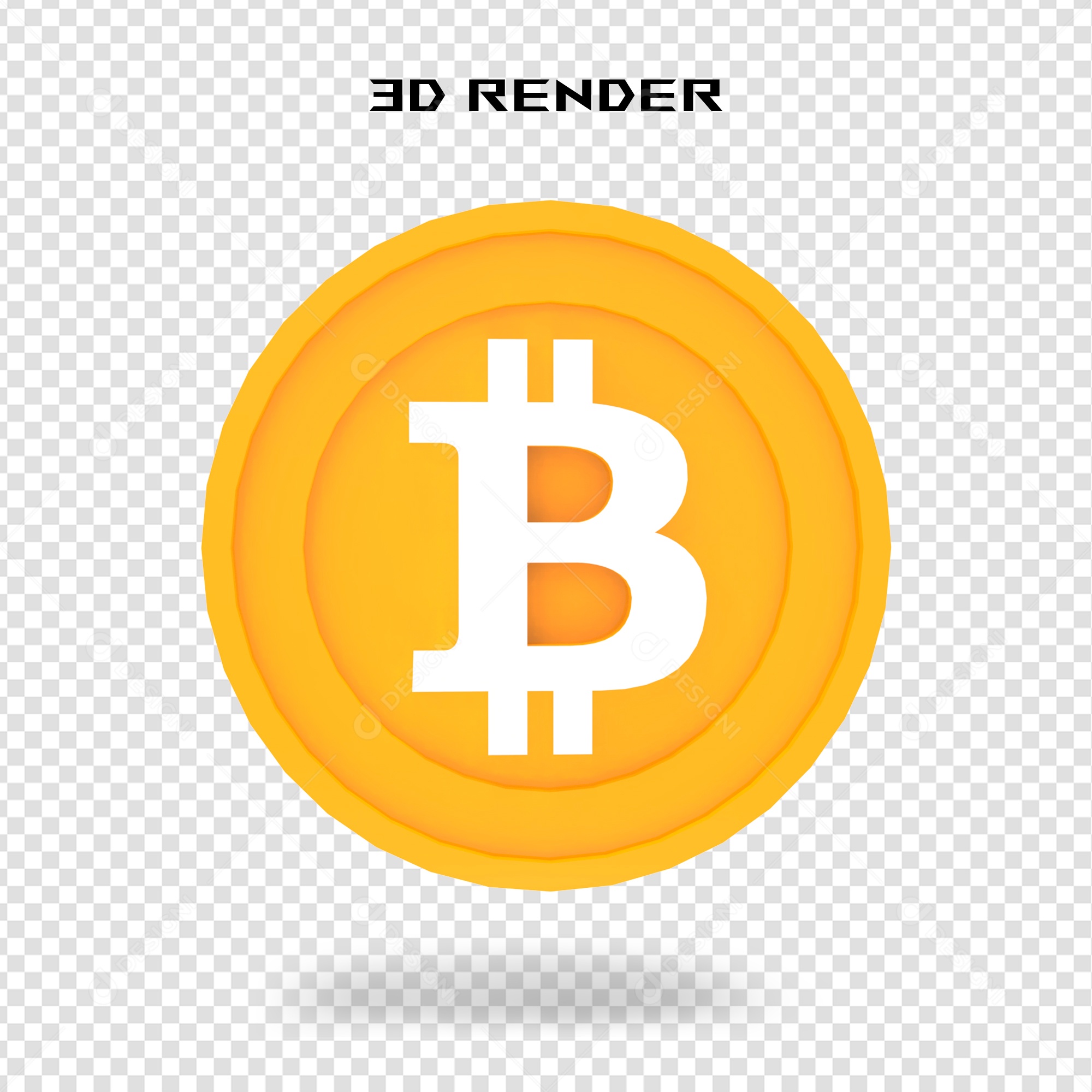 Cifrão Dourado Elemento 3D para Composição PSD