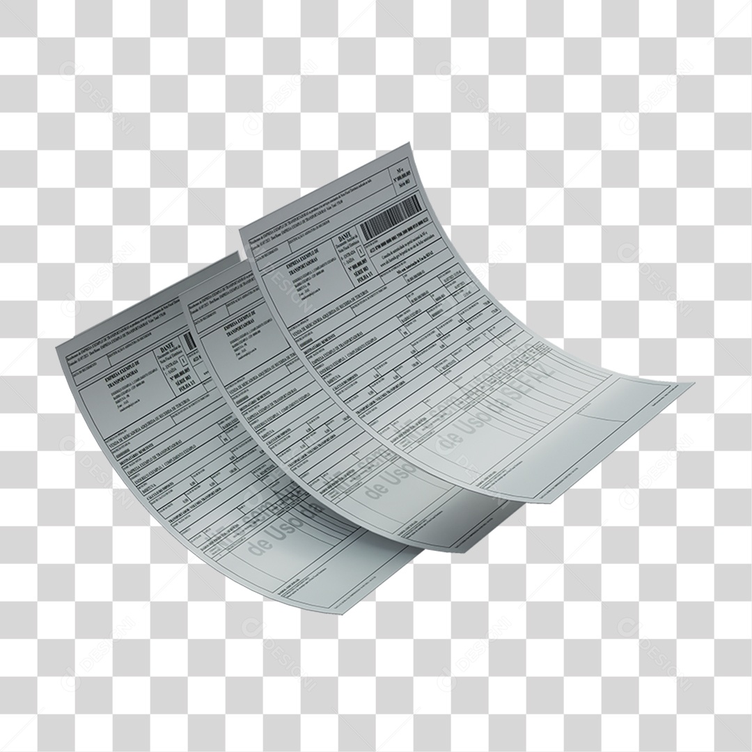 Folhas de Nota Fiscal PNG Transparente