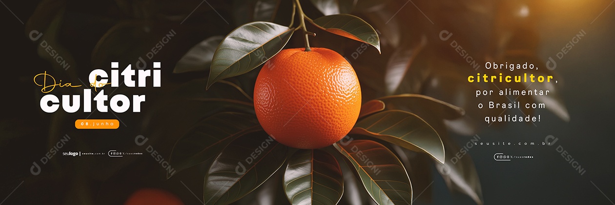 Carrossel Dia Do Citricultor 08 De Junho Social Media PSD Editável
