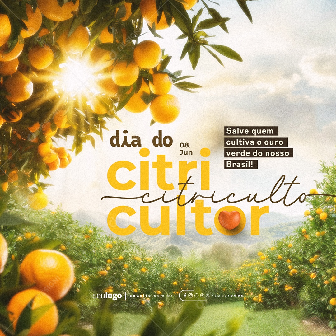 Dia Do Citricultor 08 De Junho Social Media PSD Editável