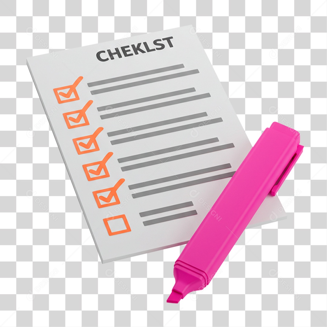 Lista de Verificação PNG Transparente