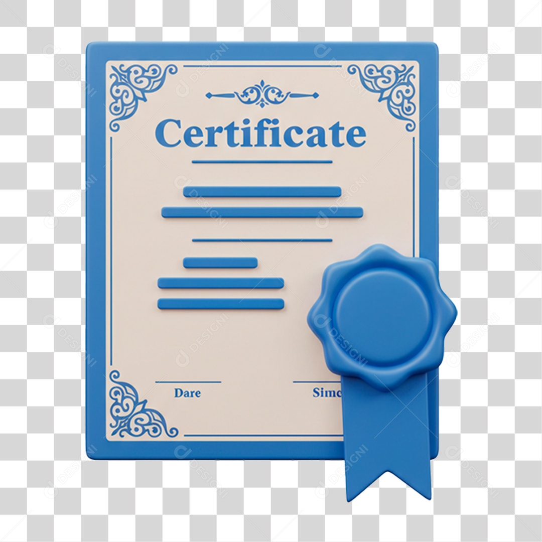 Certificado PNG Transparente