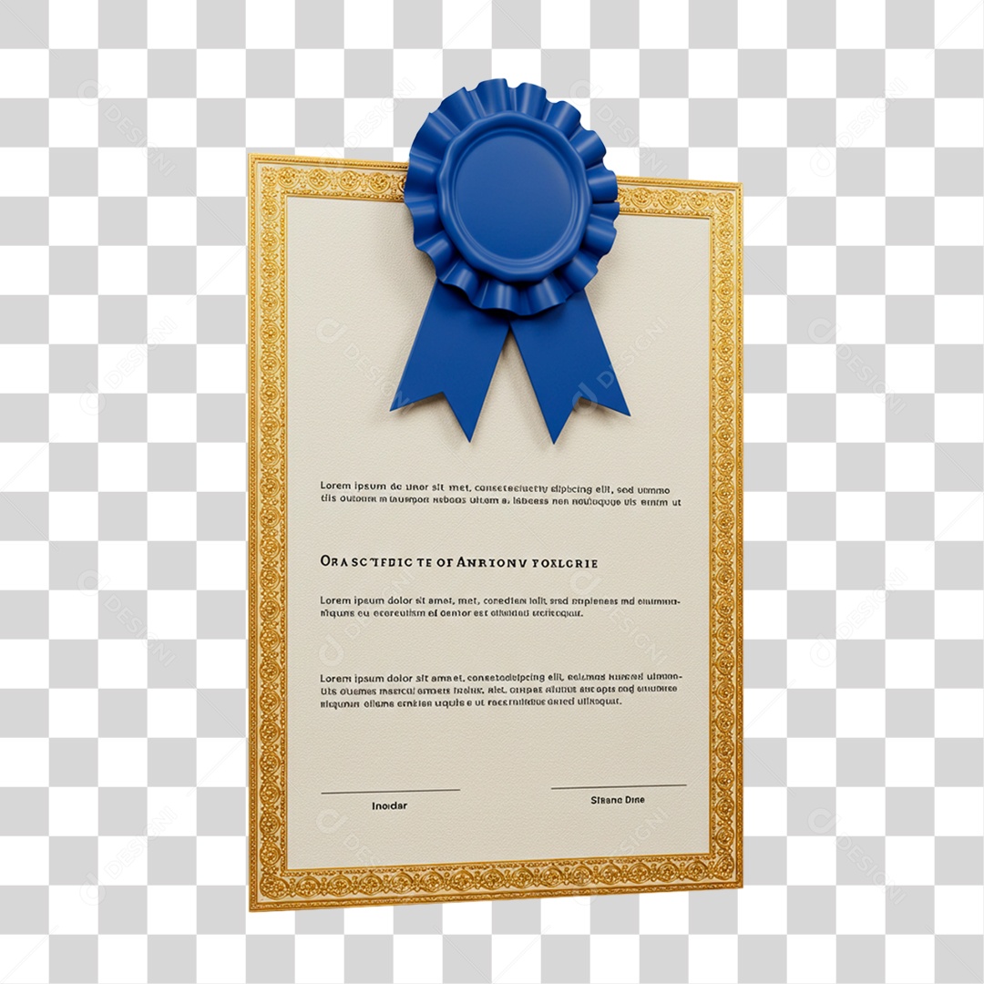 Certificado PNG Transparente
