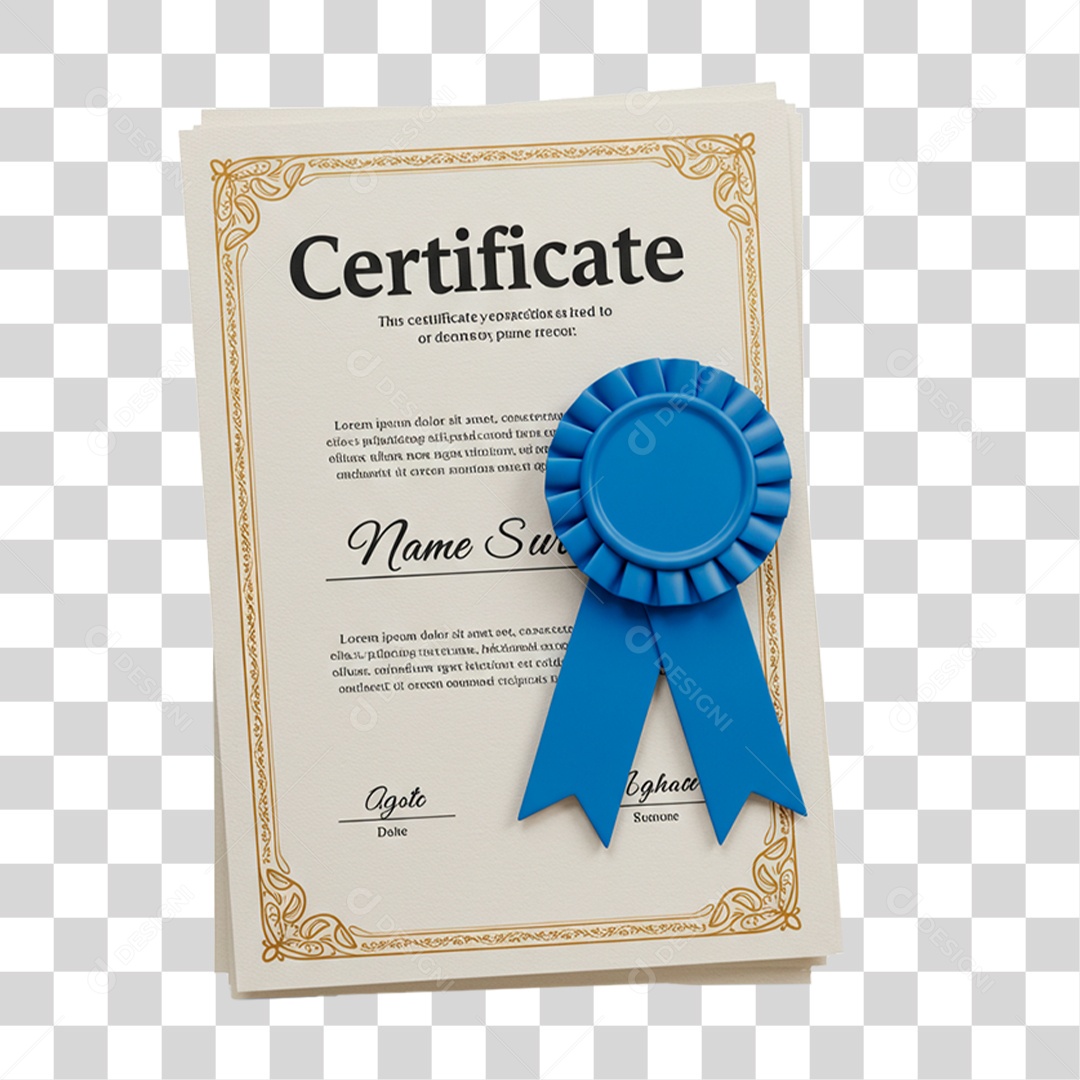 Certificado PNG Transparente