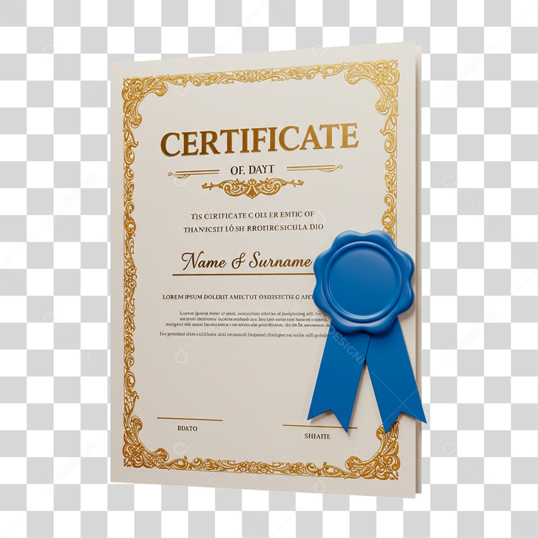 Certificado PNG Transparente