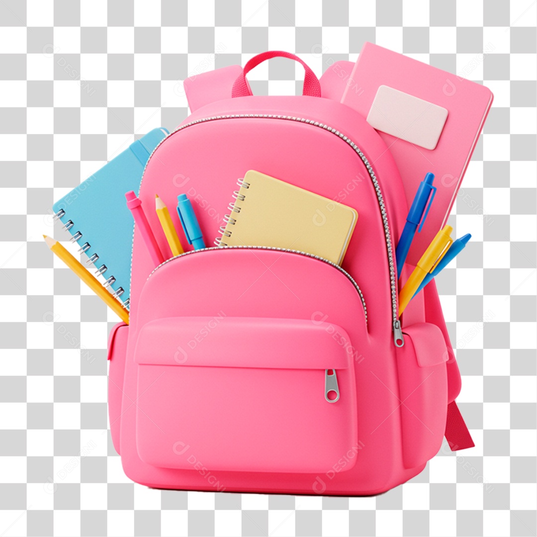 Bolsa Escolar PNG Transparente