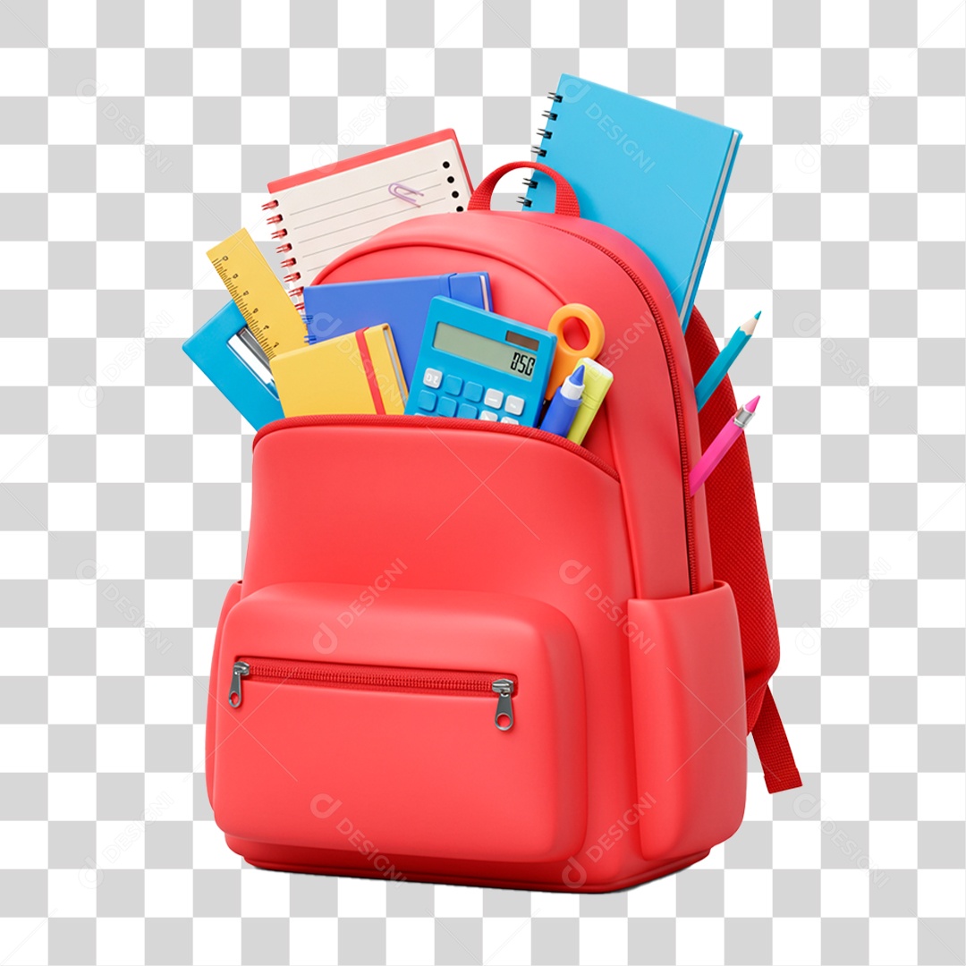 Bolsa Escolar PNG Transparente