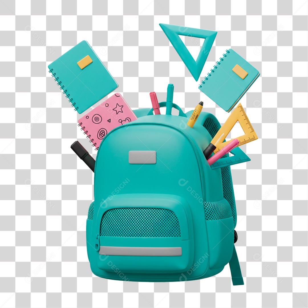 Bolsa Escolar PNG Transparente