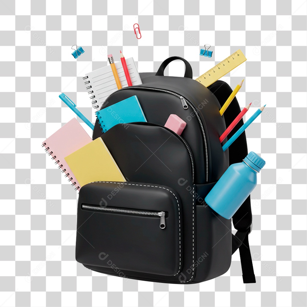 Bolsa Escolar PNG Transparente
