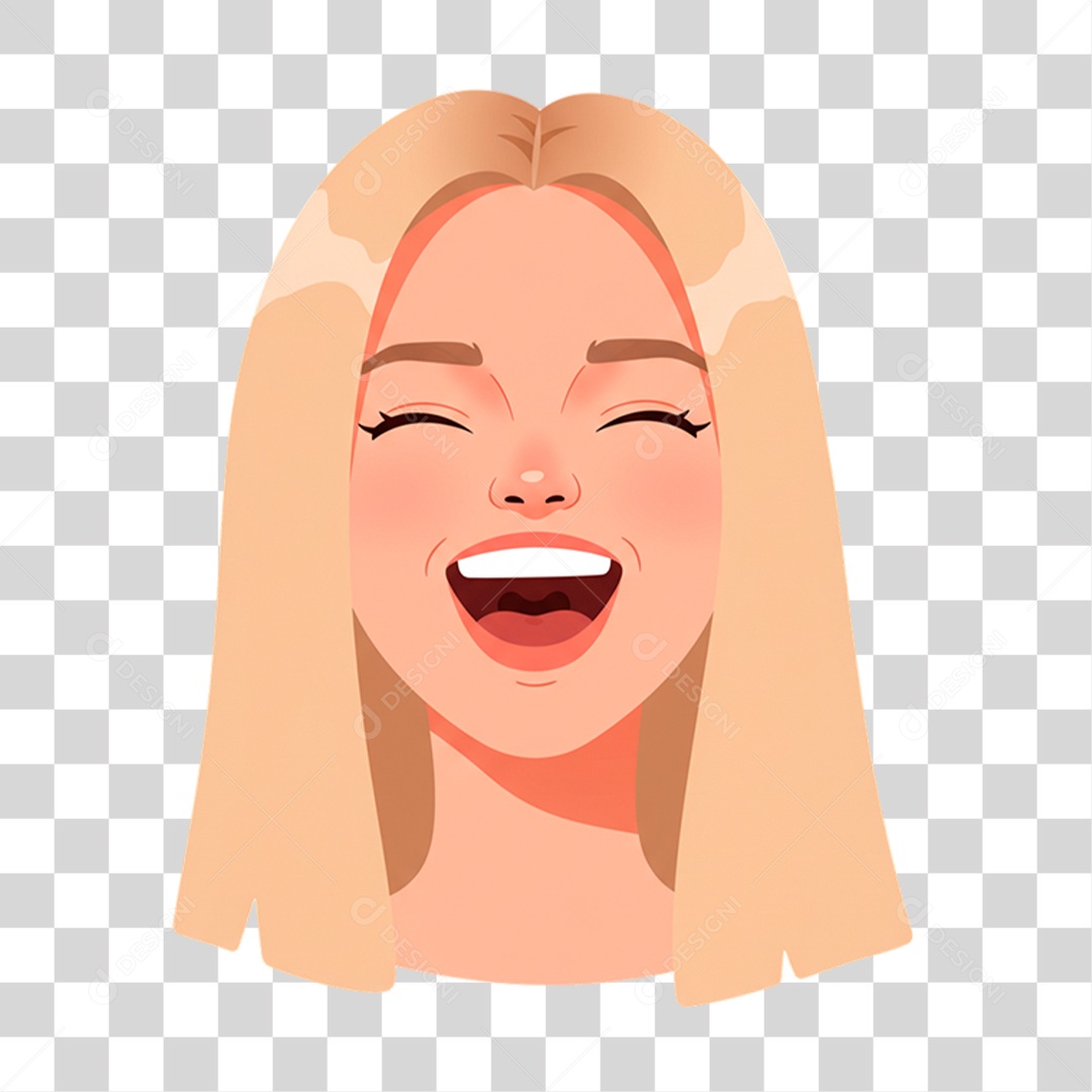 Caricatura Mulher Feliz PNG Transparente