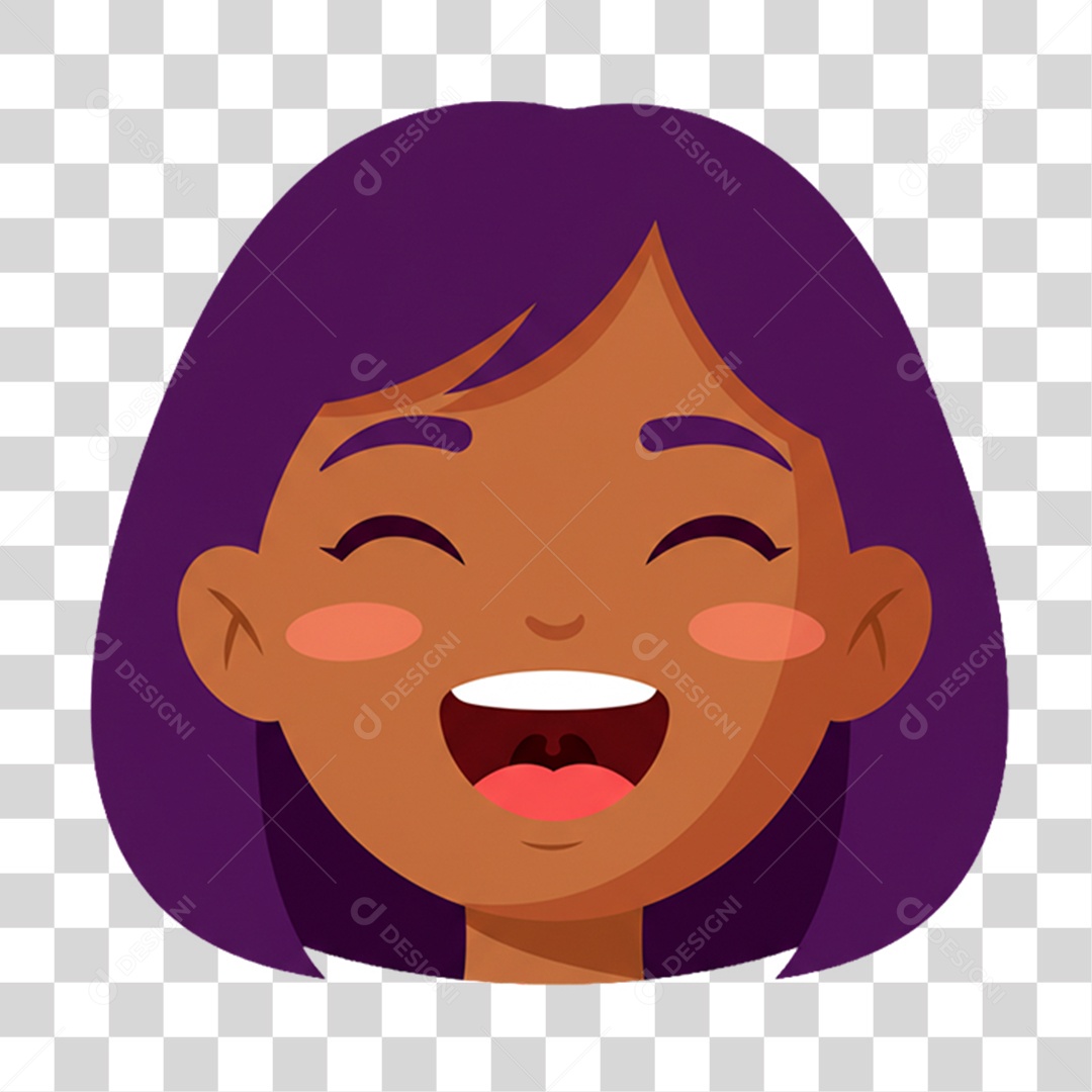 Caricatura Mulher Feliz PNG Transparente