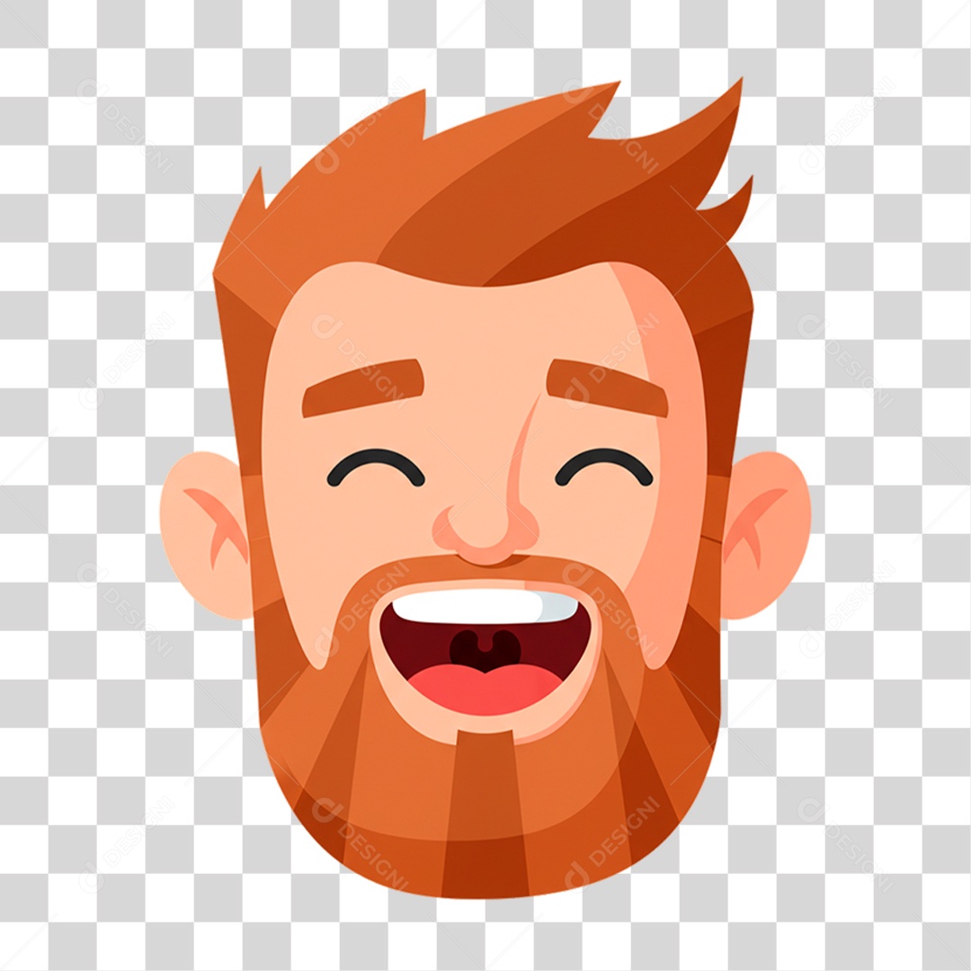 Caricatura Homem Feliz PNG Transparente