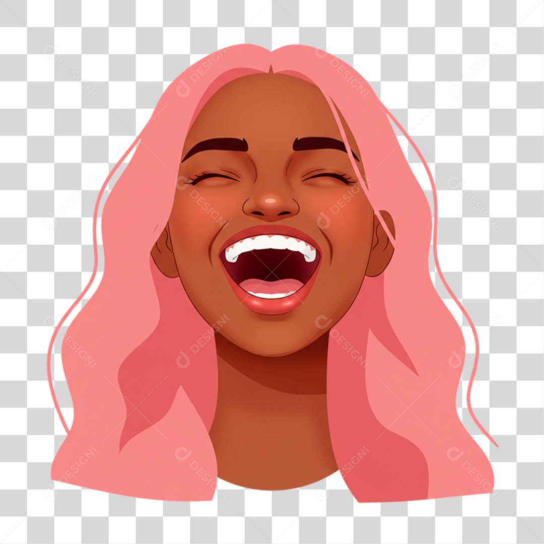 Caricatura Mulher Feliz PNG Transparente