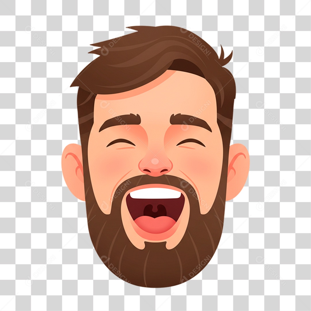 Caricatura Homem Feliz PNG Transparente