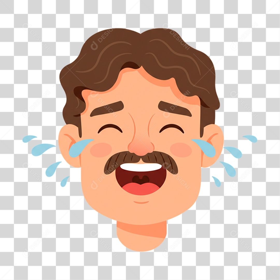Caricatura Homem Feliz PNG Transparente